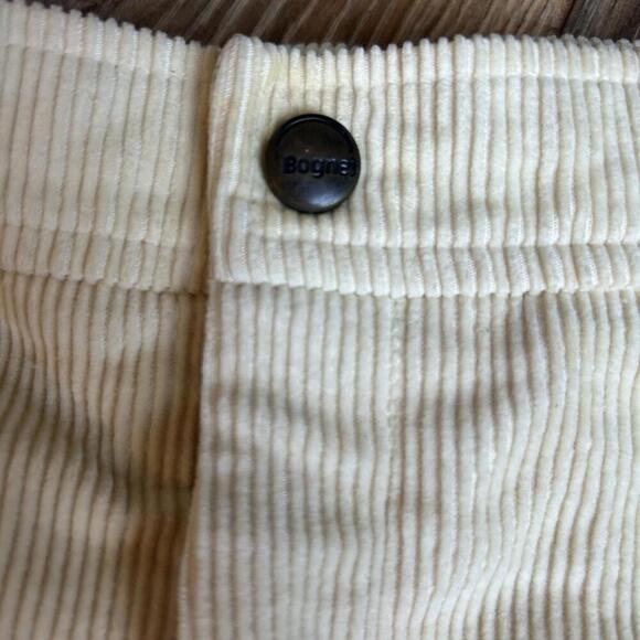 Bogner Pants Women's 10 L Cream Corduroy Ski Stirrup High Rise Skinny Sportswear - Picture 6 of 9